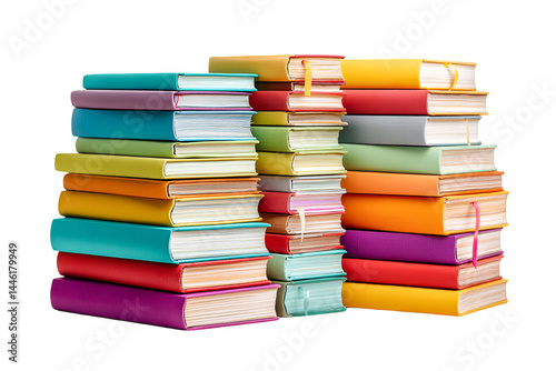 Wallpaper Mural Colorful Book Stacks Knowledge Joyful Reading Torontodigital.ca