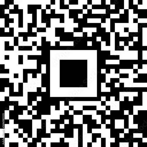 A small square QR code for mobile devices with one position detection pattern in the center, designed for scanning with a white background.
