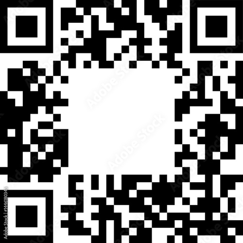 Qr code small black squares mobile with Position Detection Pattern