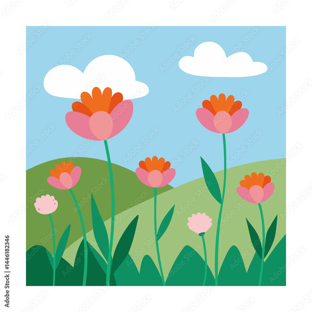 Lily of the Valley Background Vector  Elegant Floral Design on White