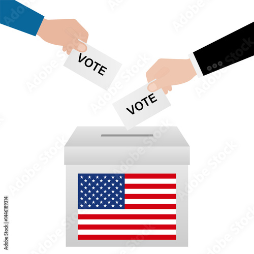 Presidential Election in the USA. Election Concept. Vector Illustration.