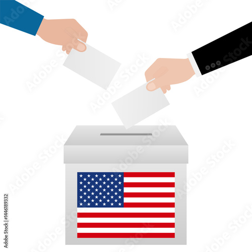 Presidential Election in the USA. Election Concept. Vector Illustration.