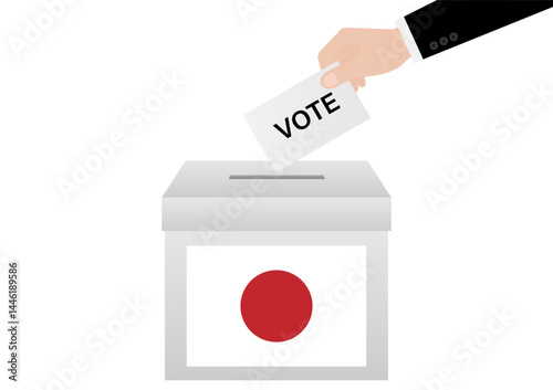 Election in the Japan. Election Concept. Vector Illustration.