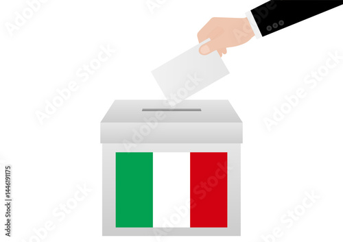 Election in the Italy. Election Concept. Vector Illustration.