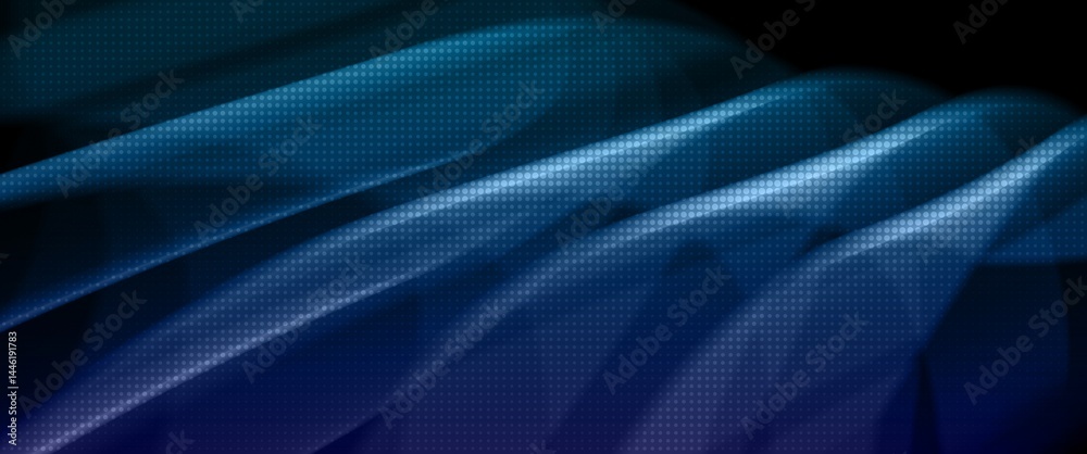 Obraz premium blue and purple abstract wave with motion blur and halftone texture