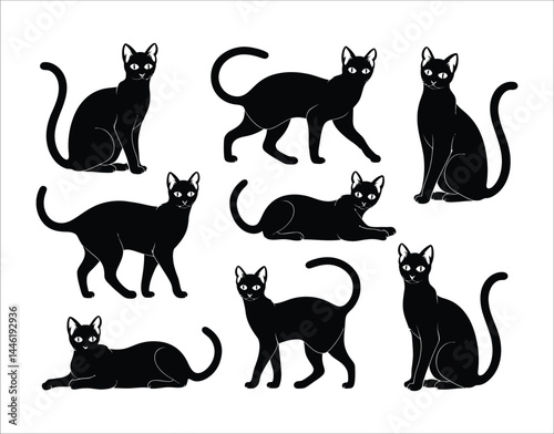 Ocicat Cat Design Pack – Vector Silhouettes for Merch