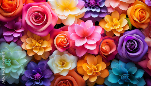 bright colorful flower rose floral background
