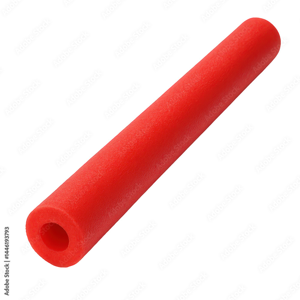 Vibrant red textured foam tube, lightweight and hollow, a versatile cylindrical item ideal for protective padding cushioning or. Vibrant red textured foam tube, lightweight and hollow, a versatile cylindrical item ideal for protective padding cushioning or.