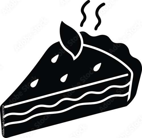 vector apple pie slice with steam on white Durian fruit icon vector on white background

