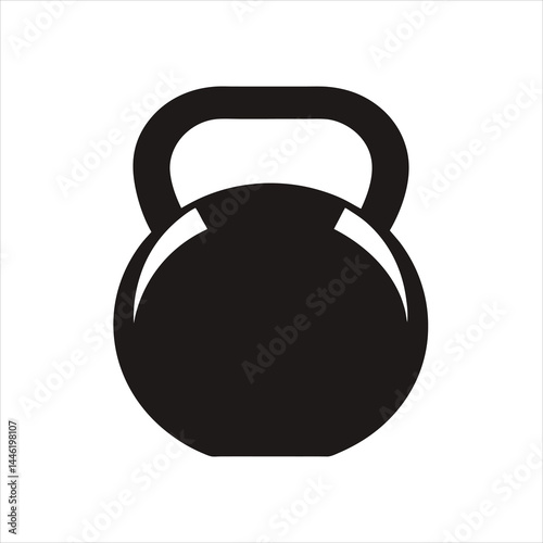 Simple Kettlebell Vector Illustration Isolated