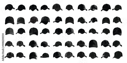 Set of collection hat Isolated vector illustration editable