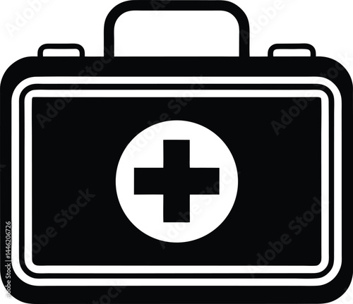 vector first aid kit icon on white background