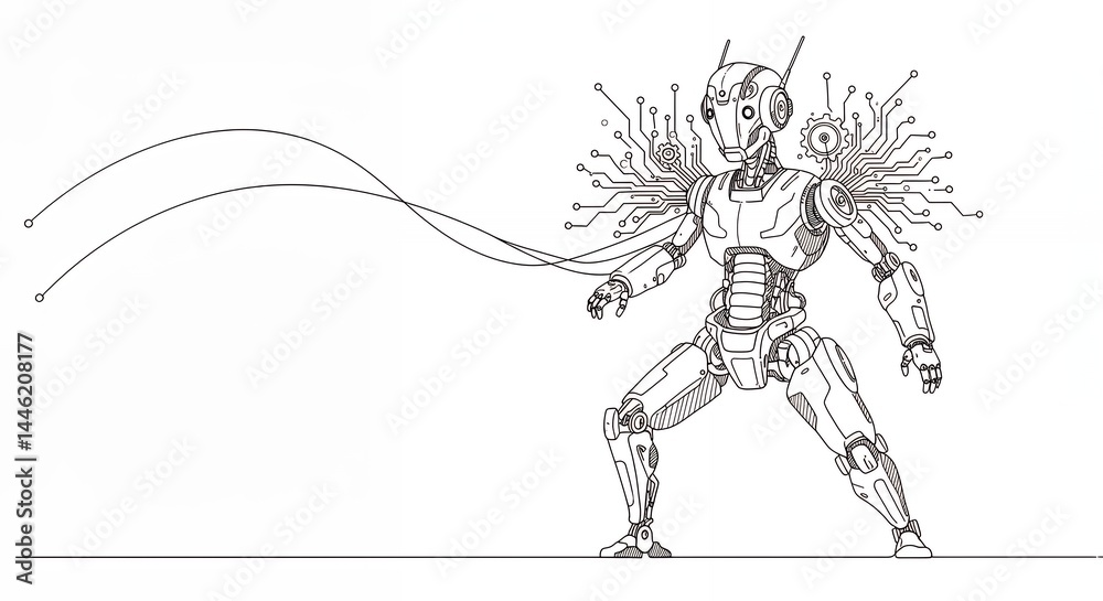 Futuristic robot illustration Futuristic robot illustration