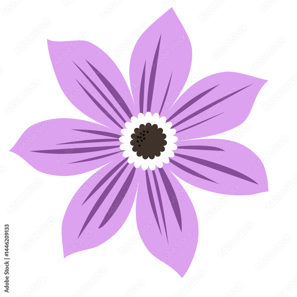 Fototapeta premium flower, simple, floral, vector, illustration, decoration, nature, bloom, spring, graphic, sticker, abstract, art, cartoon, isolated, modern, cute, flat, contemporary, textile, basic, botanical, fabric