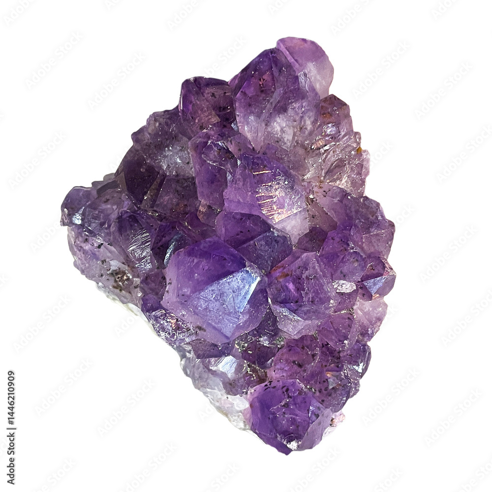 Fototapeta premium amethyst crystals isolated on white