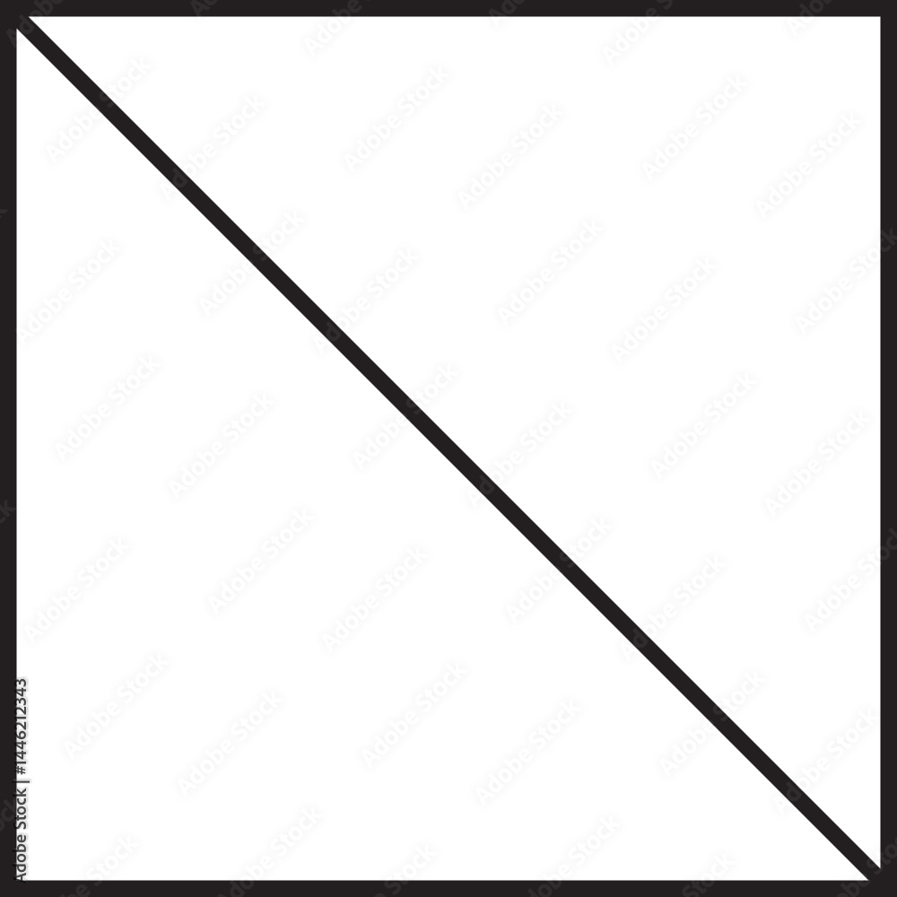 Grid design where a diagonal line divides the square into two triangular sections, forming a dynamic composition. Grid design where a diagonal line divides the square into two triangular sections, forming a dynamic composition.