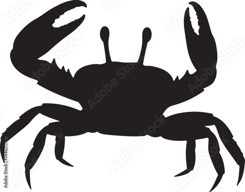 Fiddler Crab Silhouette Vector Illustration