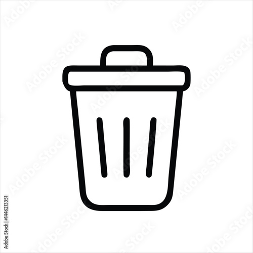 vector trash can icon illustration