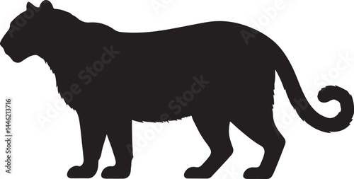 Kanpur Leopard Silhouette Vector Illustration
