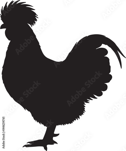 Paduan Chicken Silhouette Vector Illustration