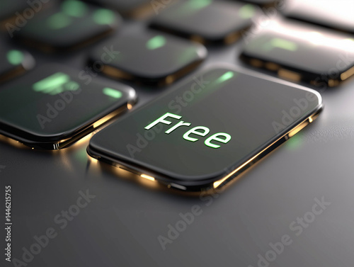 Free keyboard key showing free trial or freeware software