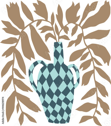 Botanical leaf art Galerie de ceramic