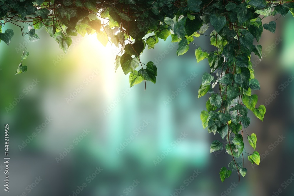 Obraz premium The characteristics of a green leaf in a garden during summer include its use as a natural background for spring, covering pages with greenery, and promoting ecology through wallpaper