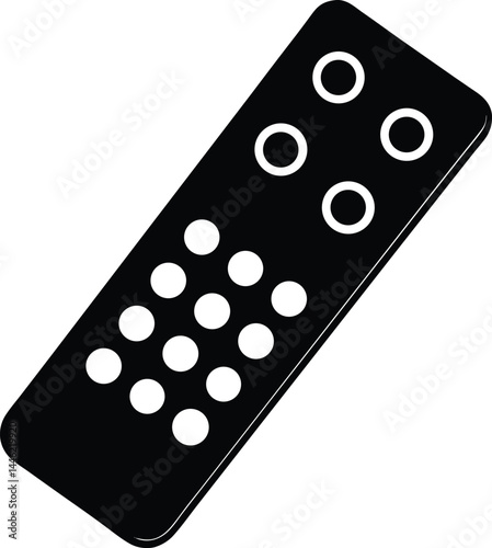 vector remote control with buttons on white backgroud.eps