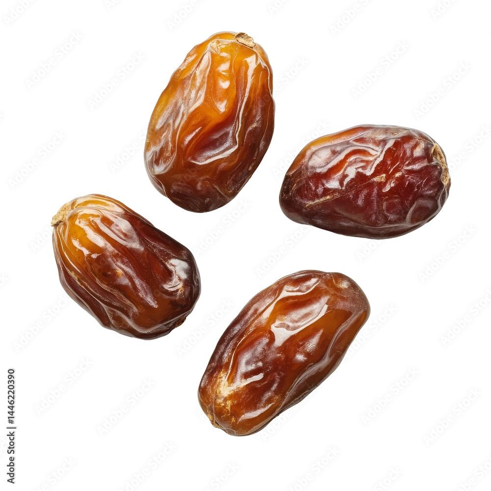 Dates on a transparent background showcasing texture and color variations in hues, dates on transparent background Dates on a transparent background showcasing texture and color variations in hues, dates on transparent background