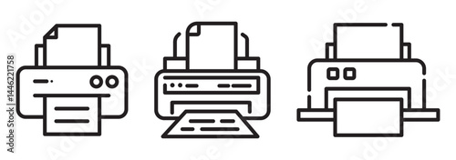 Print icon set. printer icon vector