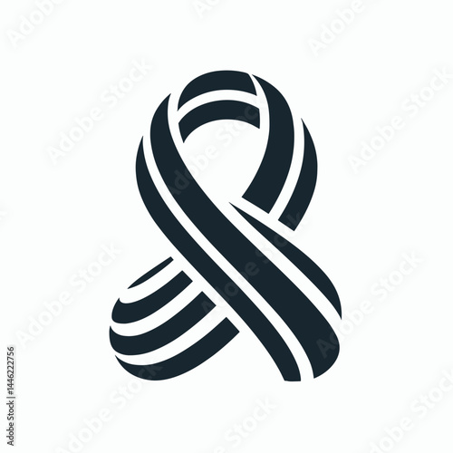 black awareness ribbon graphic for support campaigns, health advocacy websites, mourning notices, fundraising events, solidarity symbol prints