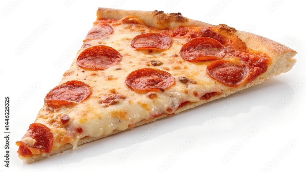 Slice of Pizza with Melted Cheese, Pepperoni, Crispy Crust, and Golden-Brown Edge
Slice of Pizza with Melted Cheese, Pepperoni, Crispy Crust, and Golden-Brown Edge