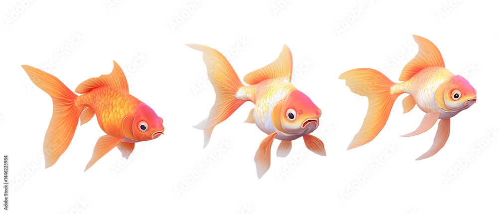 Pack of Goldfish Against Transparent Background for Snack Advertising, Kids' Branding, or Fun Packaging Design Pack of Goldfish Against Transparent Background for Snack Advertising, Kids' Branding, or Fun Packaging Design