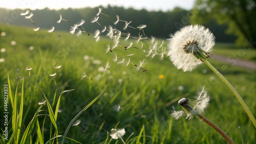 dandelions in the grass