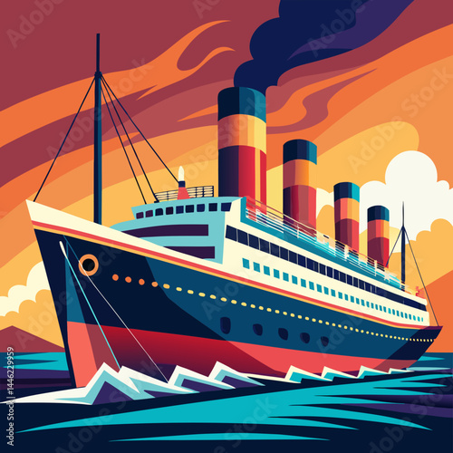ship in the sea