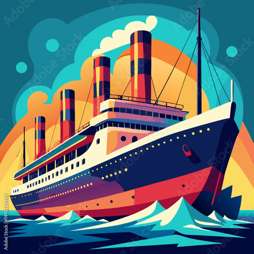 ship in the sea
