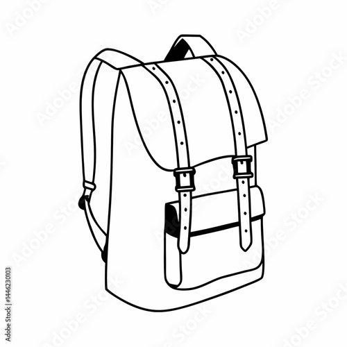 black bag isolated on white