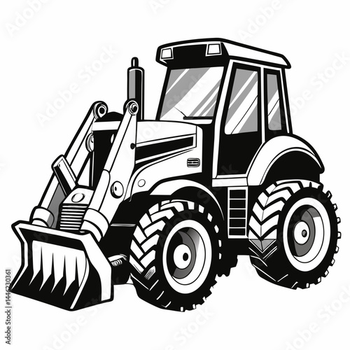 bulldozer vector illustration