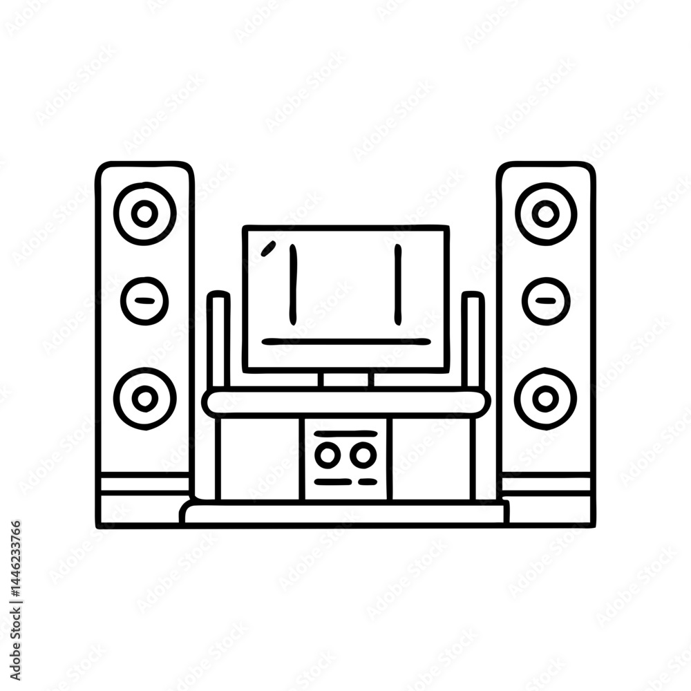 home theater system icon, home theater system vector illustration-simple illustration of home theater system, perfect for home theater system logos and icons home theater system icon, home theater system vector illustration-simple illustration of home theater system, perfect for home theater system logos and icons
