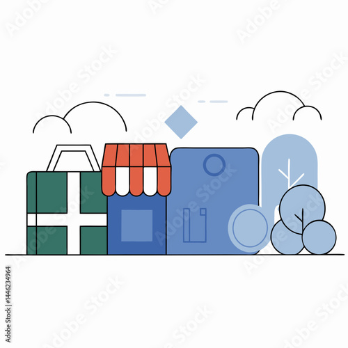 cloud computing concept vector illustration