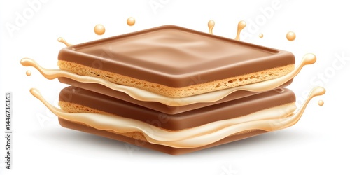 Delicious Double Layer Chocolate Wafer Bars