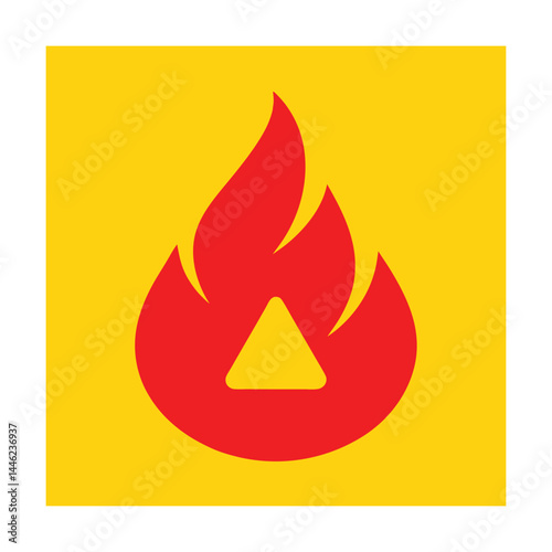 Minimal Fire Icon for Alerts and Warnings black