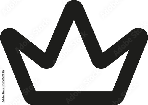 Geometric shape resembling a crown with triangular edges, rounded corners, and a thick outline.