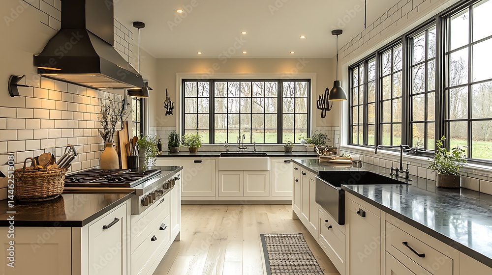 Elegant modern kitchen interior with sleek functional layout high resolution images Elegant modern kitchen interior with sleek functional layout high resolution images