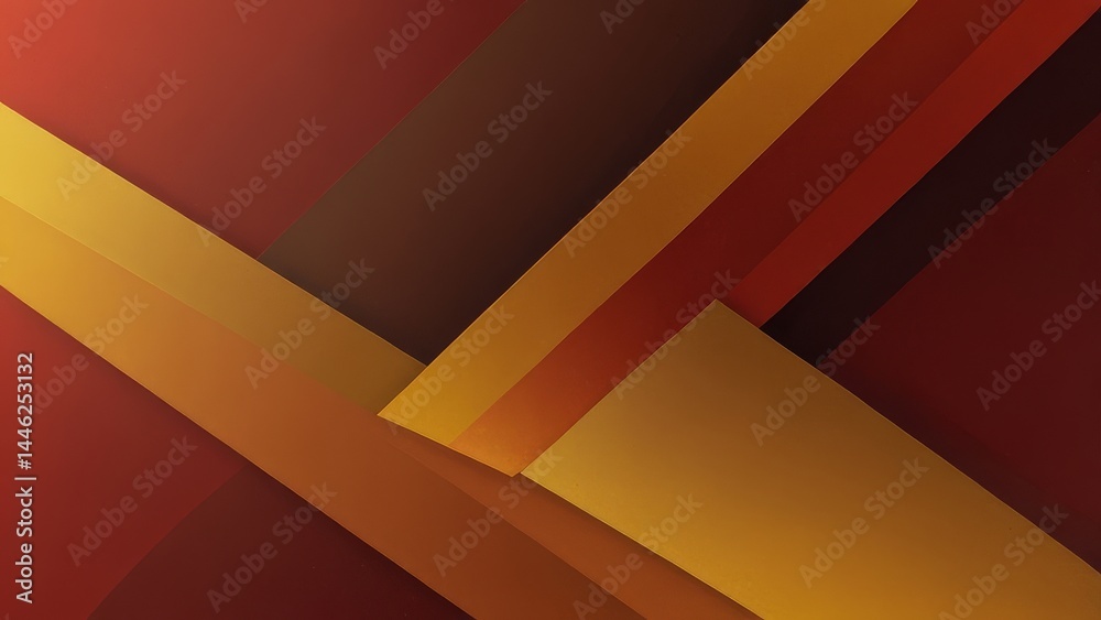 Abstract Geometric Artwork with Red, Orange, and Yellow Shapes and Lines Abstract Geometric Artwork with Red, Orange, and Yellow Shapes and Lines