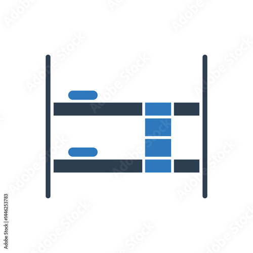 Bunk Bed Icon Sign Symbol