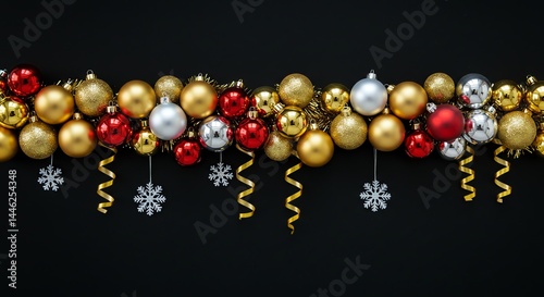 Ornate Christmas Ornament Garland: A Festive, Elegant Design