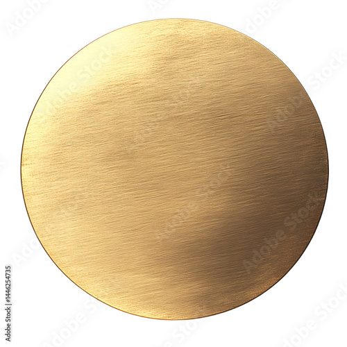 Obraz na płótnie golden round smooth board, isolated on white background w salonie