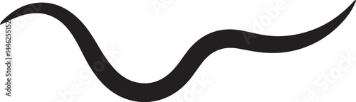 Filarial Worm Vector Silhouette
