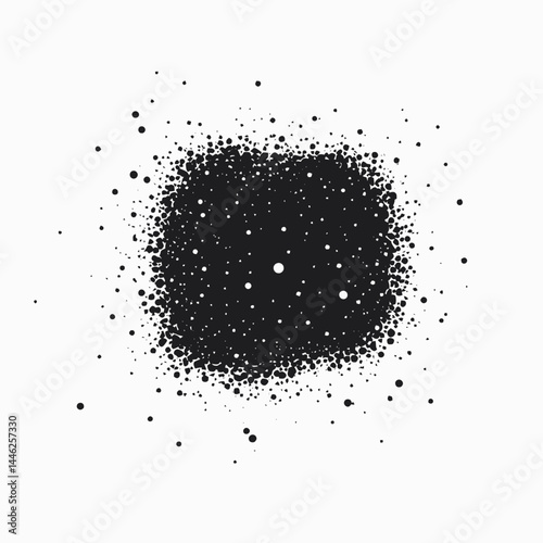 Black dots pattern design background texture abstract art graphic illustration wallpaper element style splash